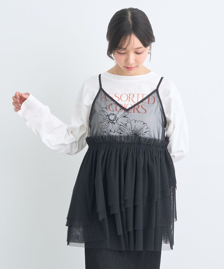 earth music&ecology「チュールティアードチュニック」|チュニック|