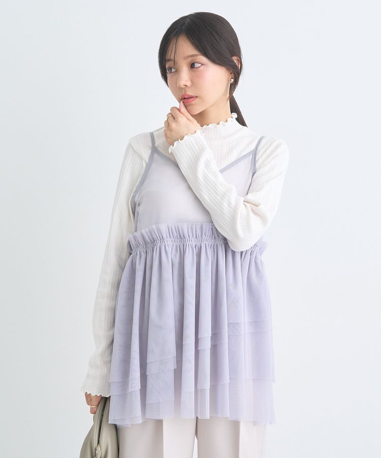 earth music&ecology「チュールティアードチュニック」|チュニック|