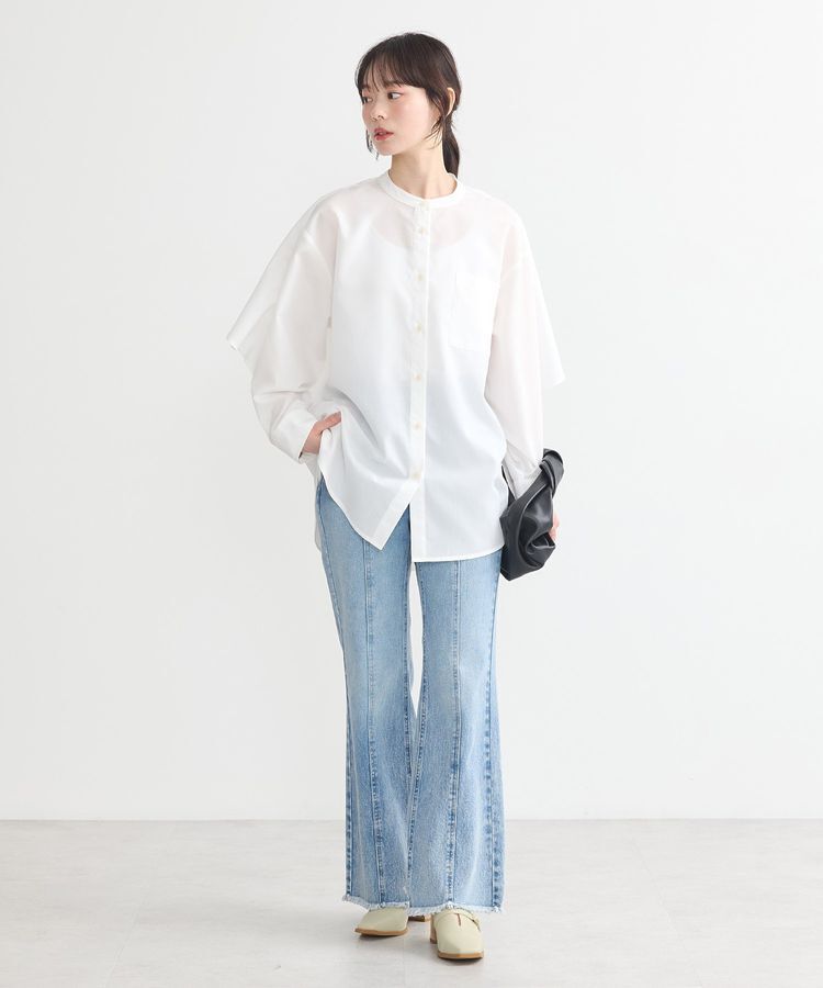 earth music&ecology「アンブレラヨークケープブラウス」|シャツ・ブラウス|