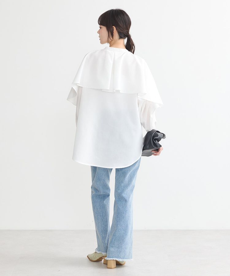 earth music&ecology「アンブレラヨークケープブラウス」|シャツ・ブラウス|