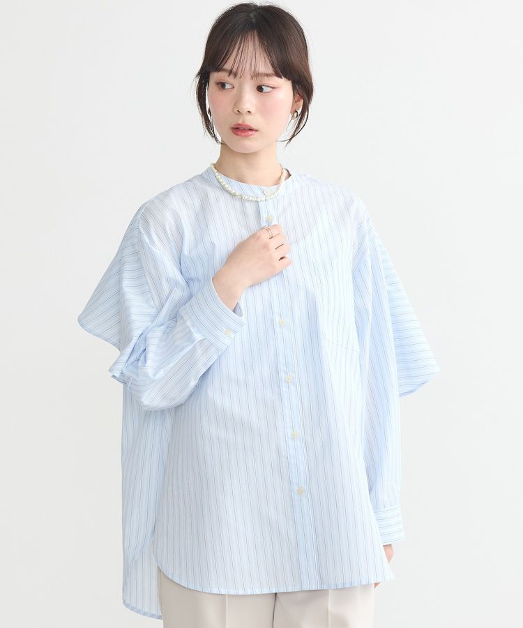 earth music&ecology「アンブレラヨークケープブラウス」|シャツ・ブラウス|