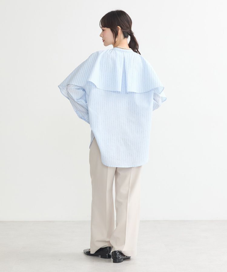 earth music&ecology「アンブレラヨークケープブラウス」|シャツ・ブラウス|