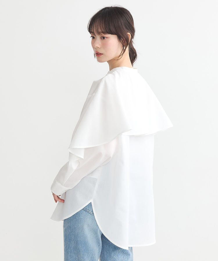 earth music&ecology「アンブレラヨークケープブラウス」|シャツ・ブラウス|