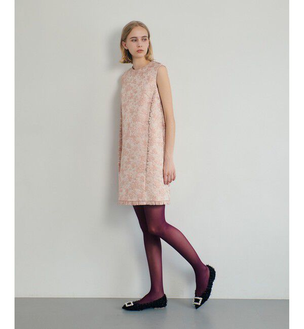 LOULOU WILLOUGHBY「【LOULOU WILLOUGHBY】ラメジャガードノースリワンピース」|ワンピース|