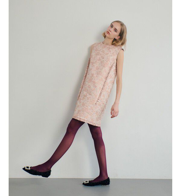 LOULOU WILLOUGHBY「【LOULOU WILLOUGHBY】ラメジャガードノースリワンピース」|ワンピース|