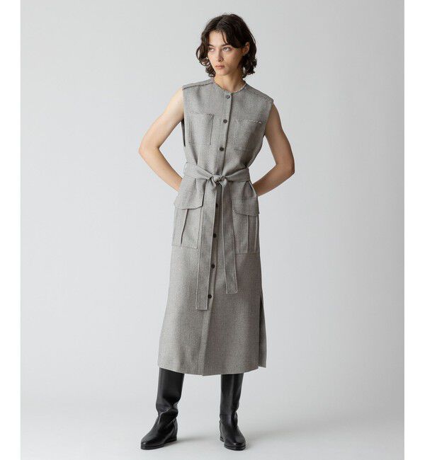 allureville「メランジミニヘリンボンジレワンピース」|ワンピース|