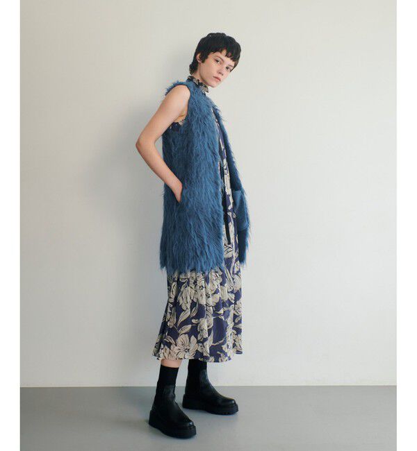 allureville「楊柳シアーフラワープリントワンピース」|ワンピース|