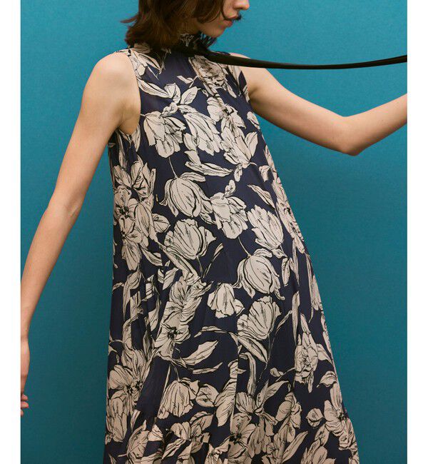 allureville「楊柳シアーフラワープリントワンピース」|ワンピース|