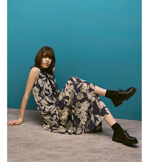 allureville「楊柳シアーフラワープリントワンピース」|ワンピース|