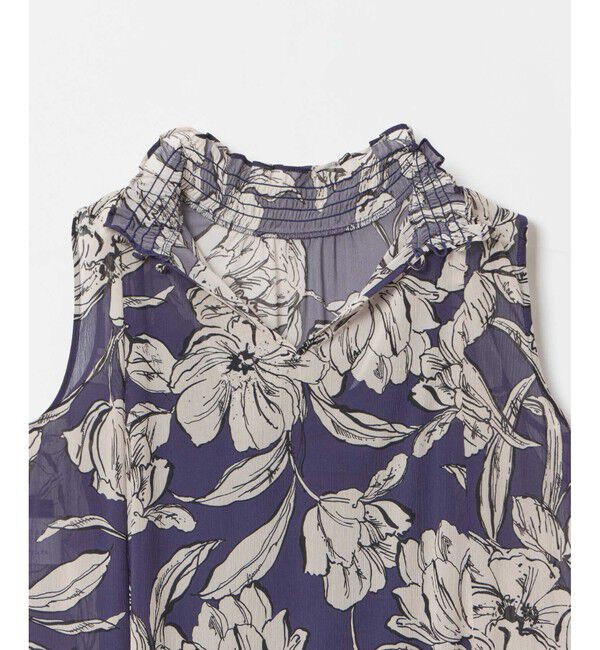 allureville「楊柳シアーフラワープリントワンピース」|ワンピース|