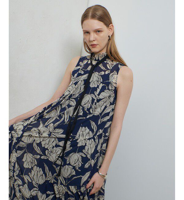 allureville「楊柳シアーフラワープリントワンピース」|ワンピース|