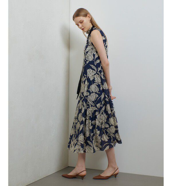 allureville「楊柳シアーフラワープリントワンピース」|ワンピース|