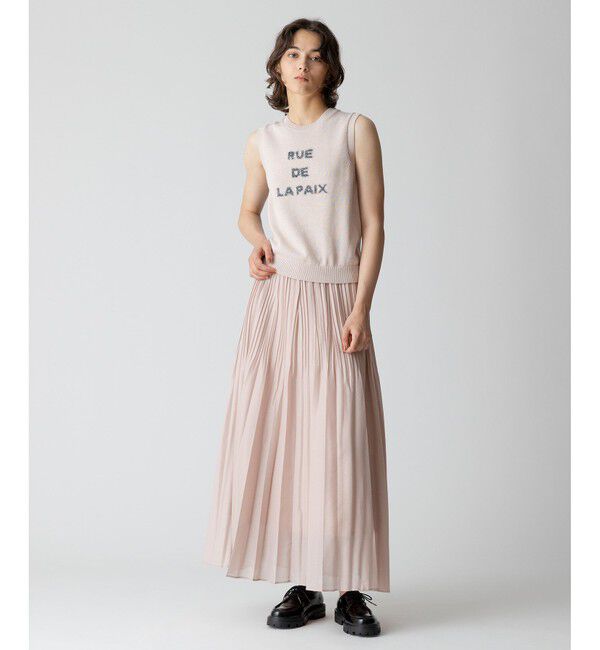 allureville「オーガンジーフェードプリーツスカート」|スカート|