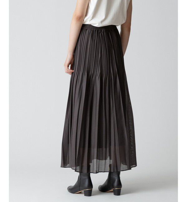 allureville「オーガンジーフェードプリーツスカート」|スカート|