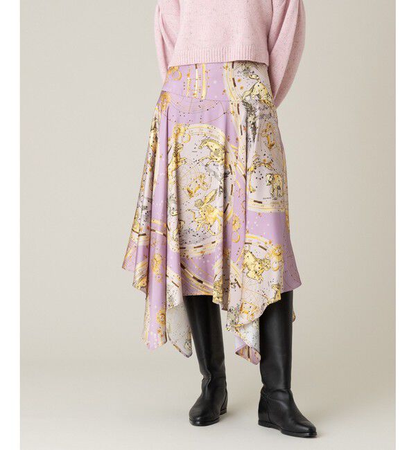 LOULOU WILLOUGHBY「【LOULOU WILLOUGHBY】ホロスコーププリントフレアスカート」|フレア|