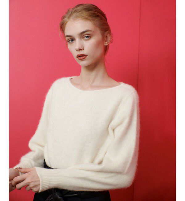 LOULOU WILLOUGHBY「【LOULOU WILLOUGHBY】2WAY V プルオーバー」|ニット・セーター|オフホワイト