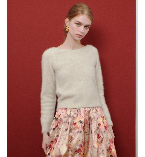 LOULOU WILLOUGHBY「【LOULOU WILLOUGHBY】カシミヤブレンドファー加工プルオーバー」|ニット・セーター|