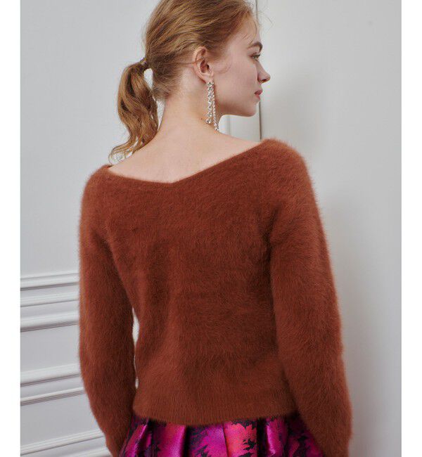 LOULOU WILLOUGHBY「【LOULOU WILLOUGHBY】カシミヤブレンドファー加工プルオーバー」|ニット・セーター|