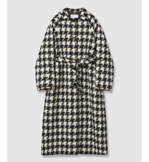 LOULOU WILLOUGHBY「【LOULOU WILLOUGHBY】ロービング千鳥ロングコート」|ダッフルコート|