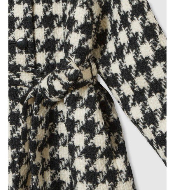 LOULOU WILLOUGHBY「【LOULOU WILLOUGHBY】ロービング千鳥ロングコート」|ダッフルコート|