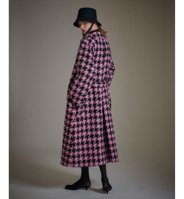 LOULOU WILLOUGHBY「【LOULOU WILLOUGHBY】ロービング千鳥ロングコート」|ダッフルコート|