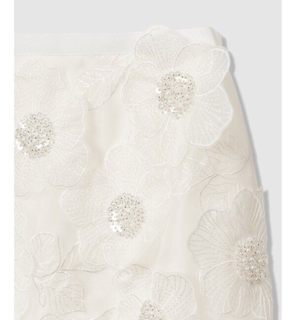 LOULOU WILLOUGHBY「【LOULOU WILLOUGHBY】オーガンフラワータイトスカート」|タイト|