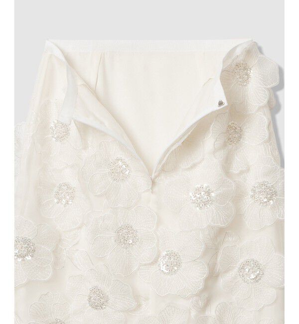 LOULOU WILLOUGHBY「【LOULOU WILLOUGHBY】オーガンフラワータイトスカート」|タイト|