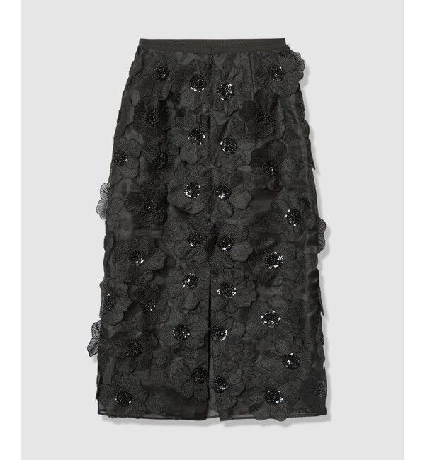 LOULOU WILLOUGHBY「【LOULOU WILLOUGHBY】オーガンフラワータイトスカート」|タイト|