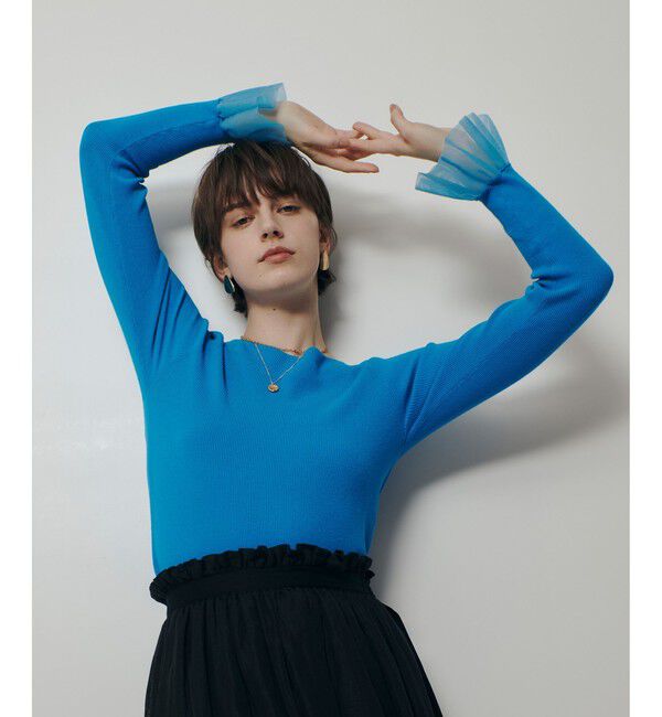 allureville「２WAYネックフリルカフプルオーバー」|ニット・セーター|