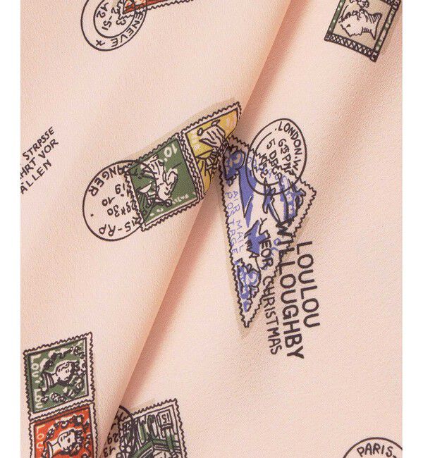 LOULOU WILLOUGHBY「WEB 一部店舗限定【LOULOU WILLOUGHBY】レタープリントリボンブラウス」|シャツ・ブラウス|