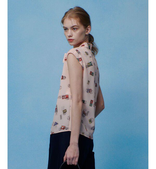 LOULOU WILLOUGHBY「WEB 一部店舗限定【LOULOU WILLOUGHBY】レタープリントリボンブラウス」|シャツ・ブラウス|