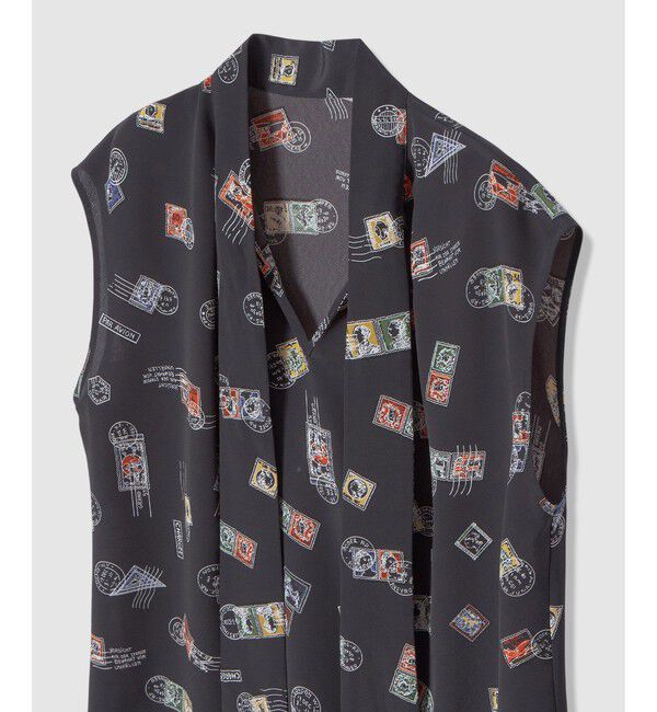 LOULOU WILLOUGHBY「WEB 一部店舗限定【LOULOU WILLOUGHBY】レタープリントリボンブラウス」|シャツ・ブラウス|