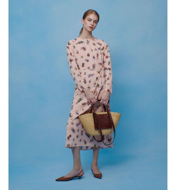 LOULOU WILLOUGHBY「【LOULOU WILLOUGHBY】レタープリントワンピース」|ワンピース|