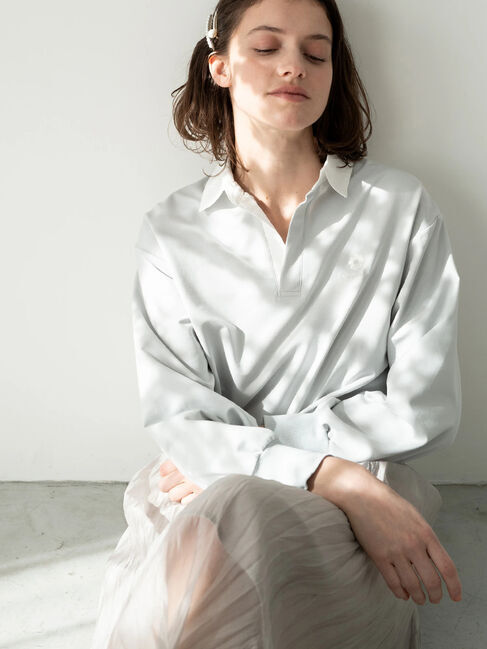 Te chichi TERRASSE「フラワー刺繍ラガーシャツ《2025spring catalog item》」|Tシャツ・カットソー|