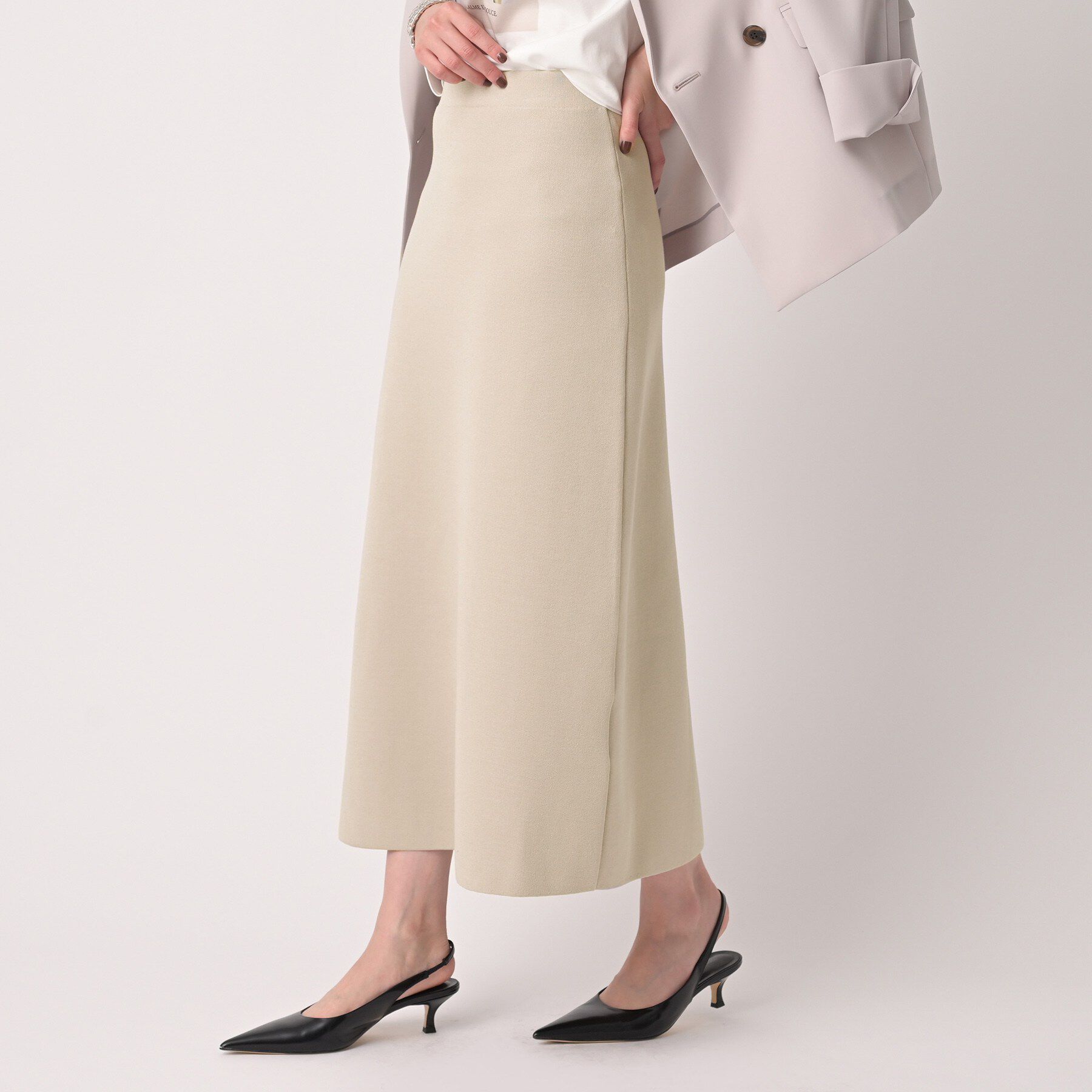 UNTITLED「Aラインニットスカート」|スカート|