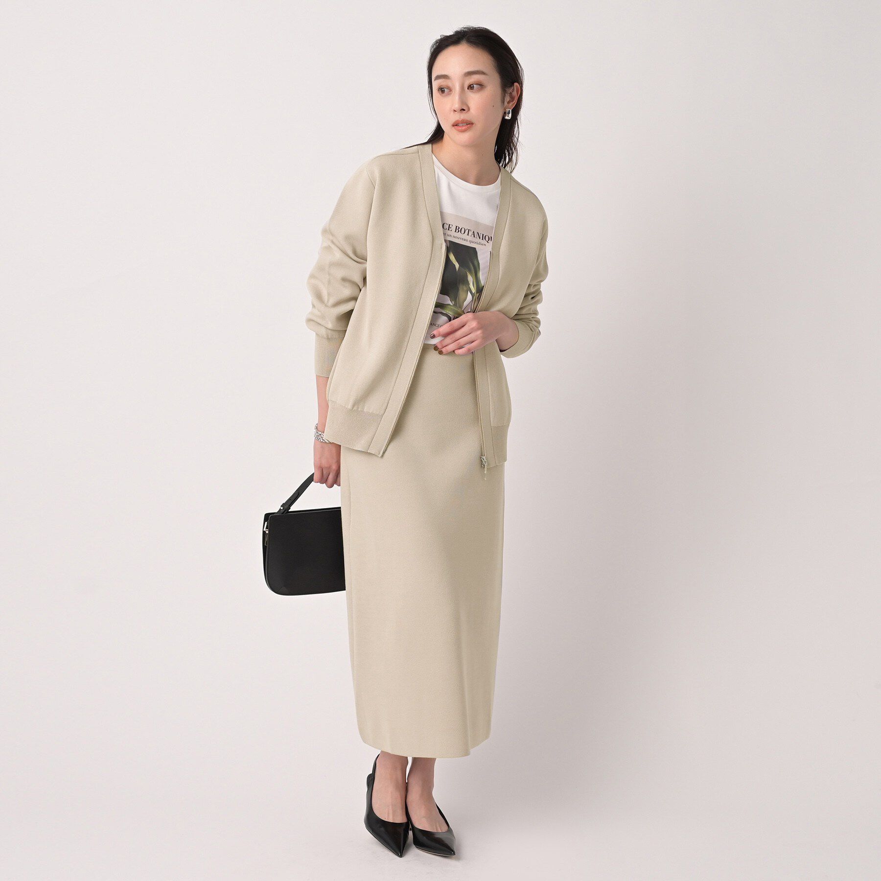 UNTITLED「Aラインニットスカート」|スカート|