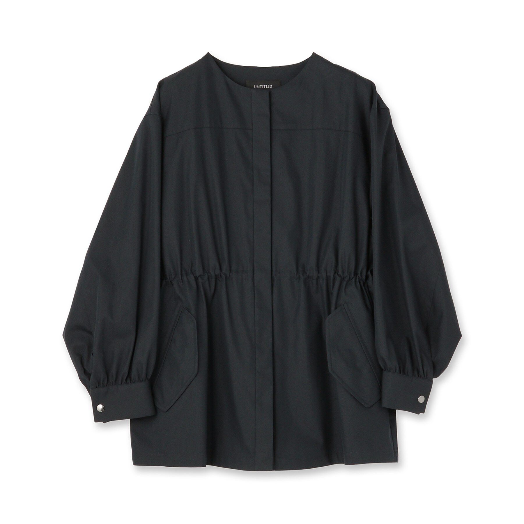 UNTITLED「ライトコットンミリタリーコート」|ノーカラーコート|