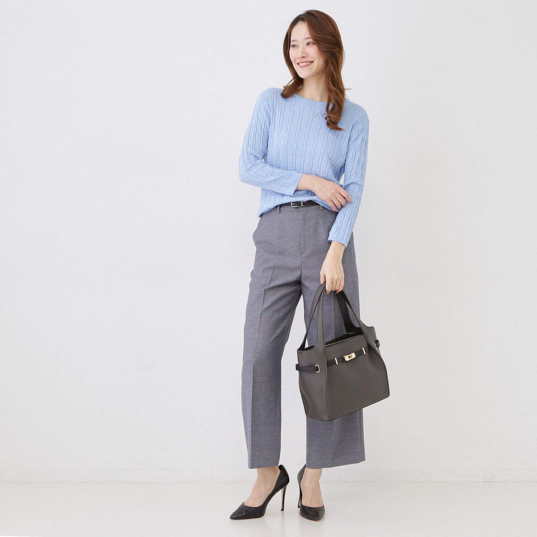 COUP DE CHANCE「【手洗い可】幾何柄編みニットトップス」|ニット・セーター|