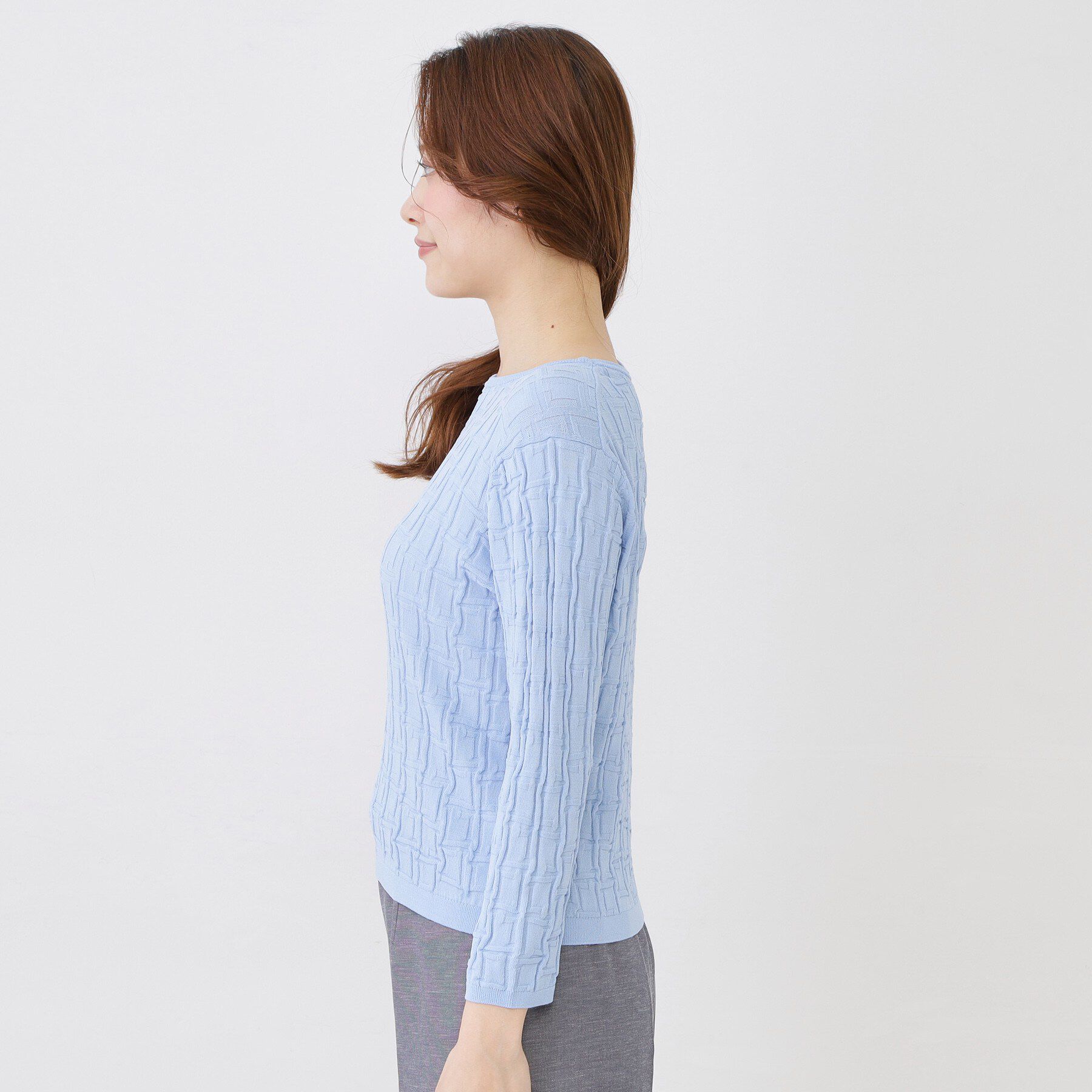 COUP DE CHANCE「【手洗い可】幾何柄編みニットトップス」|ニット・セーター|