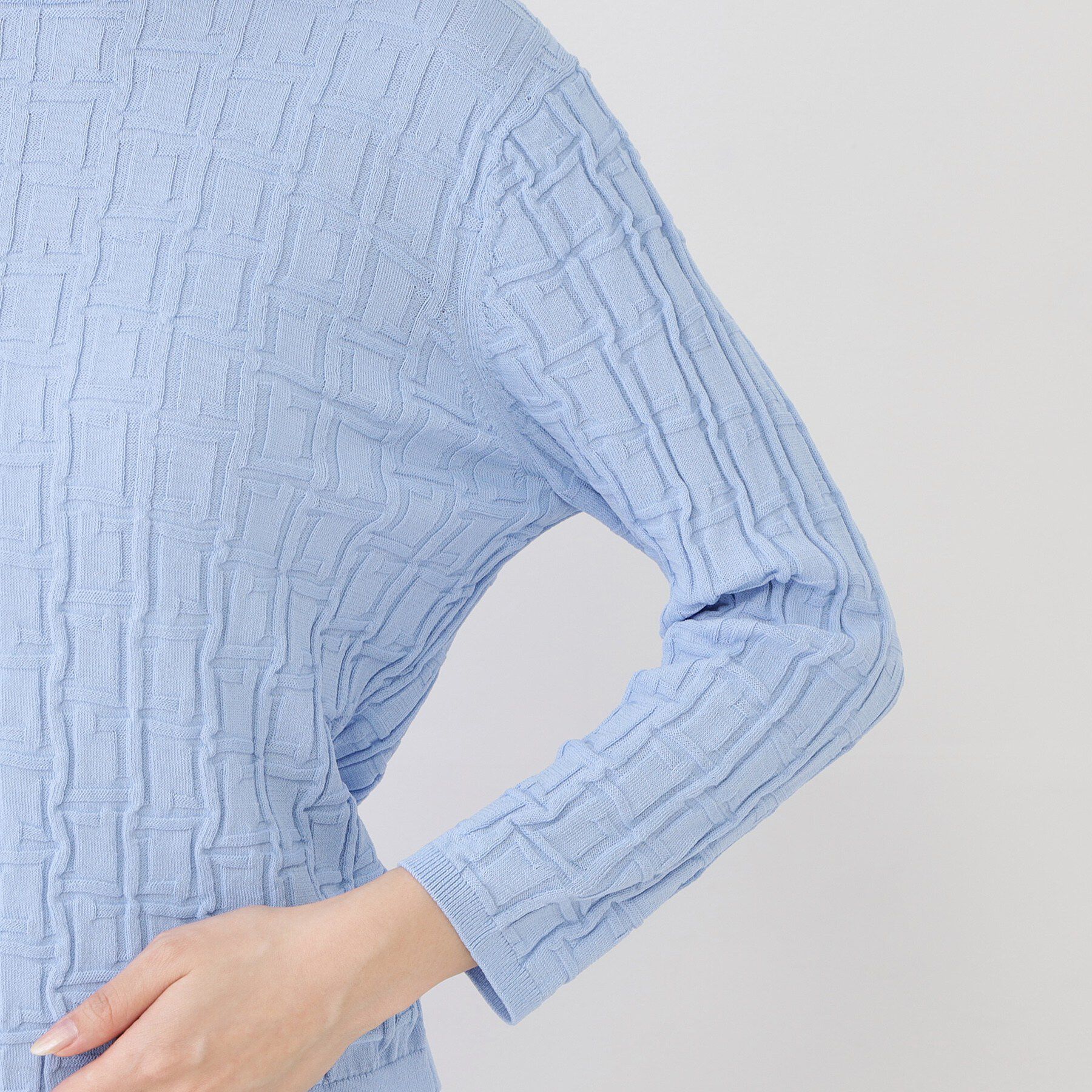 COUP DE CHANCE「【手洗い可】幾何柄編みニットトップス」|ニット・セーター|