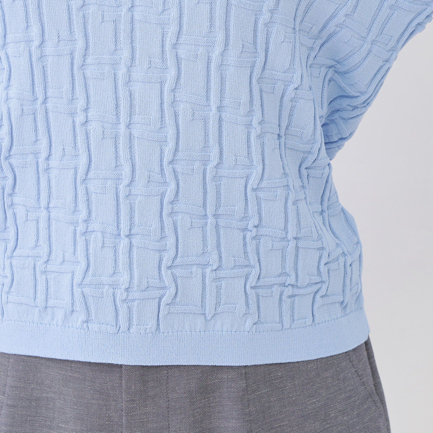 COUP DE CHANCE「【手洗い可】幾何柄編みニットトップス」|ニット・セーター|