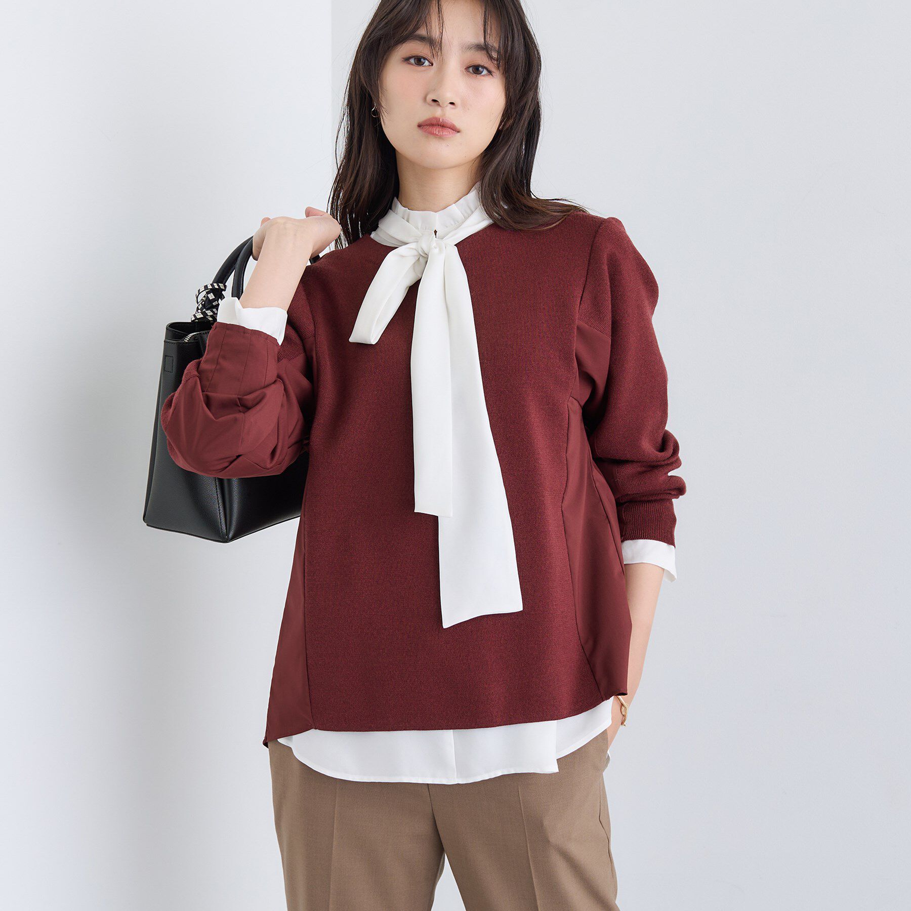 INDIVI「【洗える／選べる8色】トーンアップニット」|ニット・セーター|