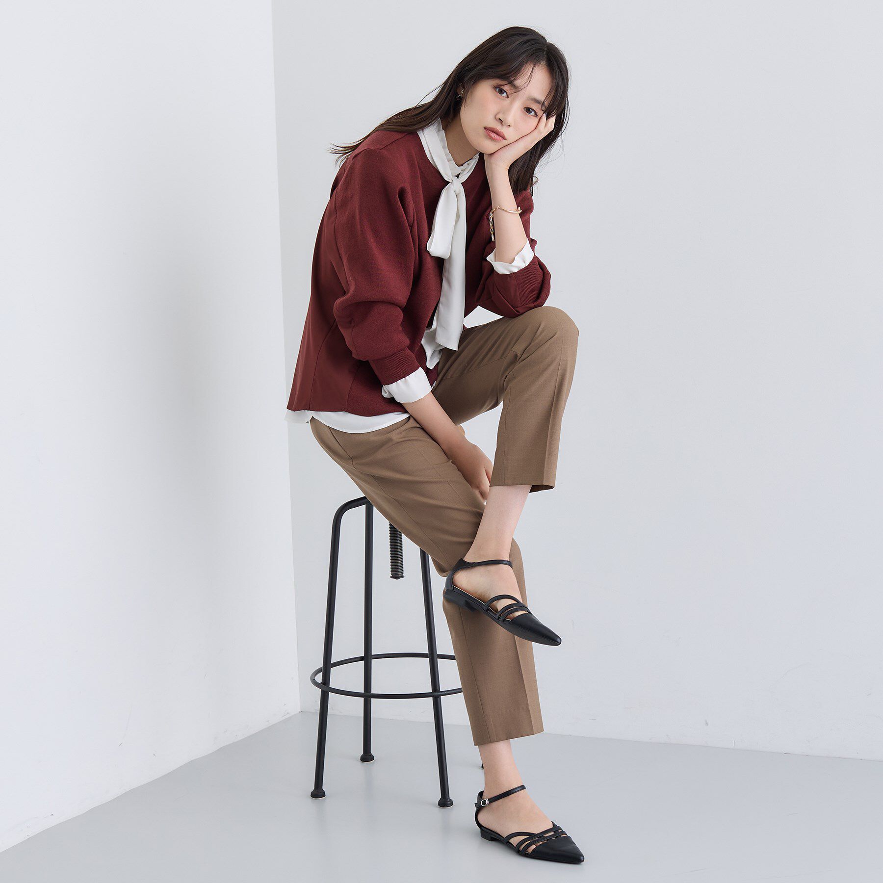 INDIVI「【洗える／選べる8色】トーンアップニット」|ニット・セーター|