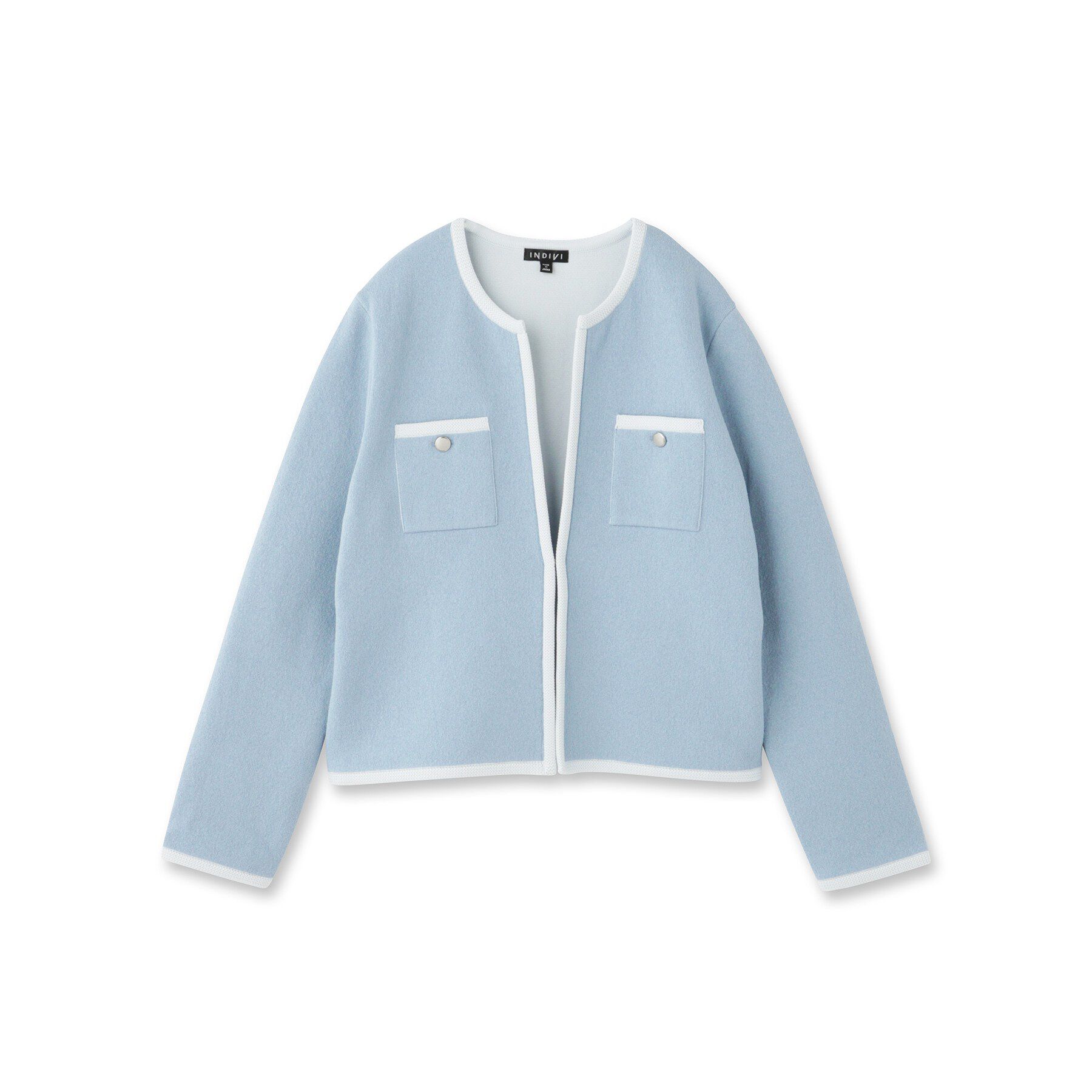 INDIVI「【軽量／セレモニー】ブークレジャケット ニットカーディガン」|カーディガン|