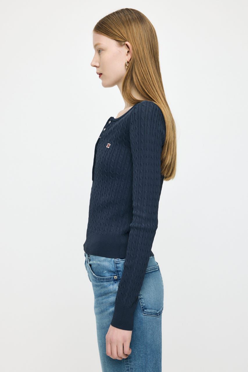 MOUSSY「HENRY NECK CABLE KNIT トップス」|ニット・セーター|