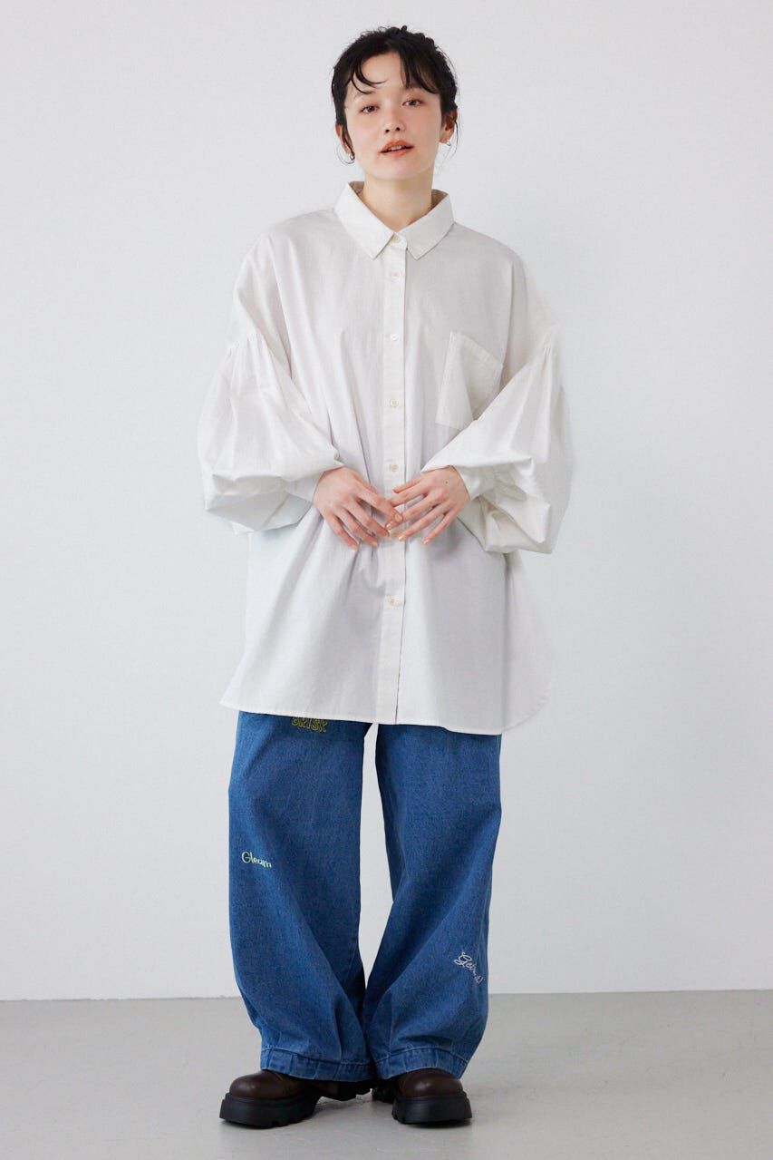 RODEO CROWNS「ボリュームスリーブフレアデニムシャツ」|シャツ・ブラウス|