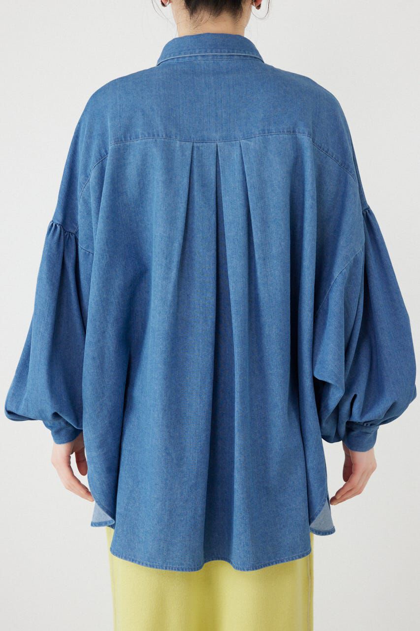 RODEO CROWNS「ボリュームスリーブフレアデニムシャツ」|シャツ・ブラウス|