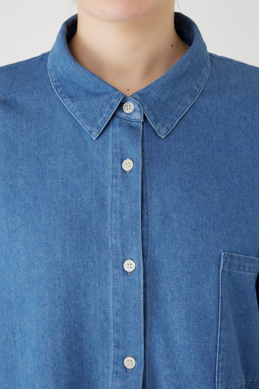 RODEO CROWNS「ボリュームスリーブフレアデニムシャツ」|シャツ・ブラウス|