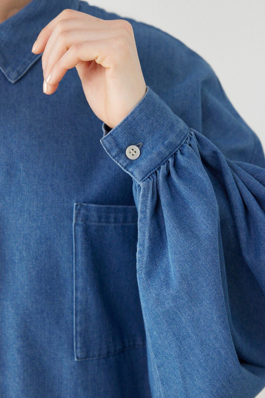 RODEO CROWNS「ボリュームスリーブフレアデニムシャツ」|シャツ・ブラウス|