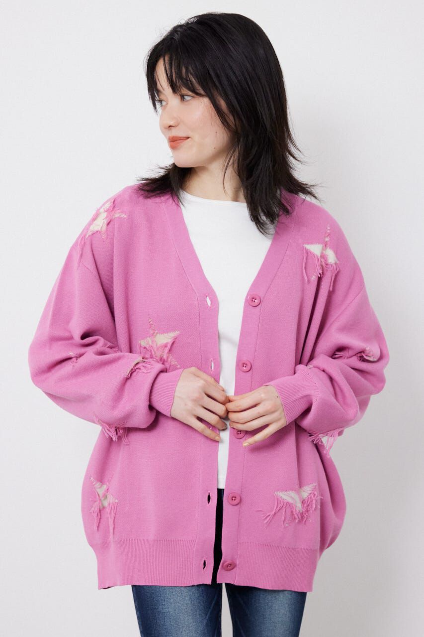 RODEO CROWNS「スター柄ニットカーディガン」|カーディガン|